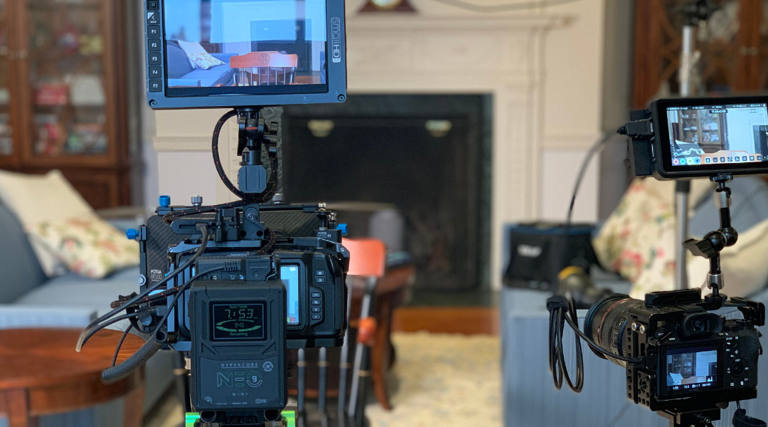 video production cameras from boston video production company Disla Media, based in massachusetts. In action focused on an interview for a corporate video
